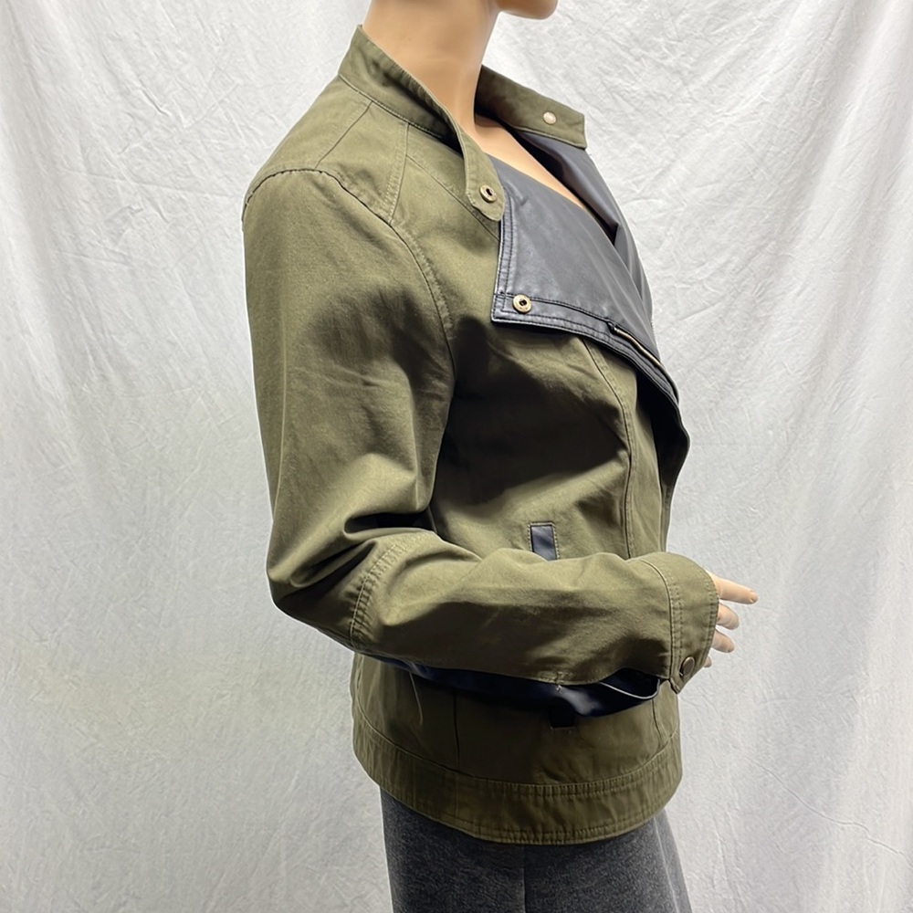 Marc New York Green and Black Faux Leather Jacket - Picture 8 of 11